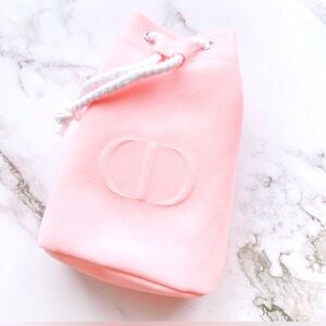 LOW START NWOT Christian Dior Beaute' pink bucket cosmetic pouch